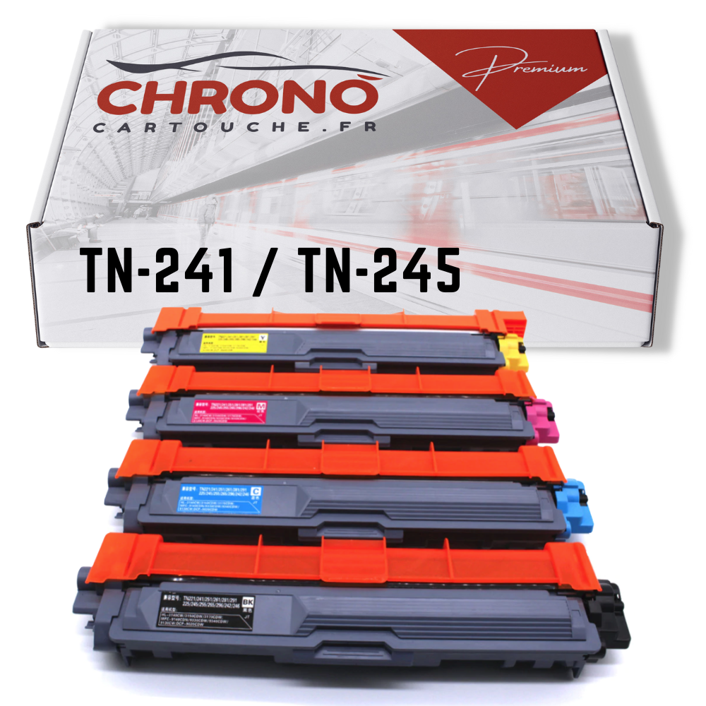 Pack 4 Toners compatibles BROTHER TN-241/TN-245XL